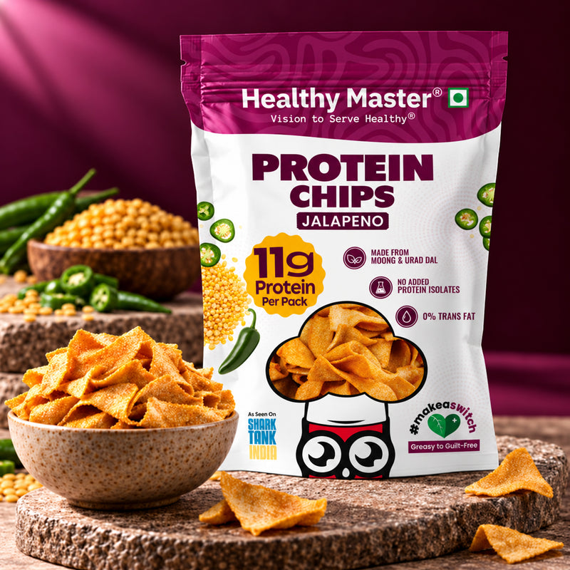 Healthy Master jalapeño moong dal chips